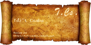 Tót Csaba névjegykártya