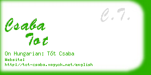 csaba tot business card